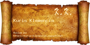 Kuris Klemencia névjegykártya